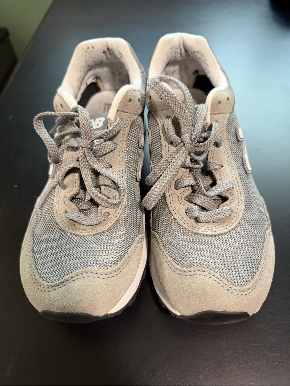 New Balance Women’s Gray Mesh & Suede Sneakers